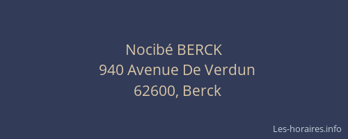 Nocib&eacute; BERCK