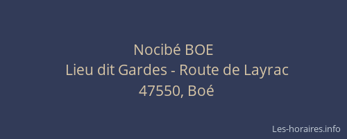 Nocib&eacute; BOE