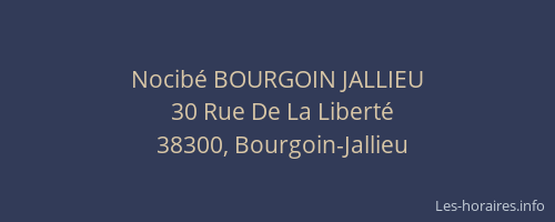 Nocib&eacute; BOURGOIN JALLIEU