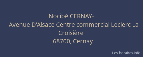 Nocib&eacute; CERNAY-