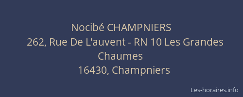 Nocib&eacute; CHAMPNIERS
