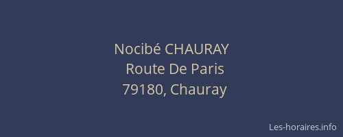 Nocib&eacute; CHAURAY