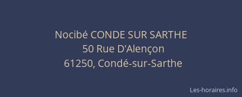 Nocib&eacute; CONDE SUR SARTHE