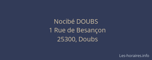 Nocib&eacute; DOUBS