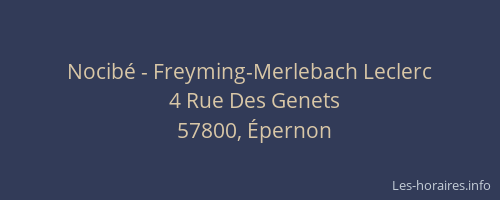 Nocibé - Freyming-Merlebach Leclerc