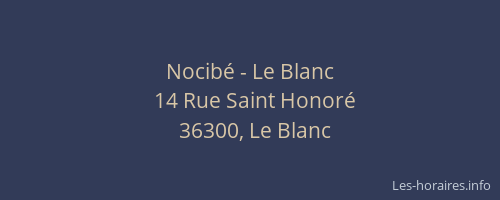 Nocibé - Le Blanc