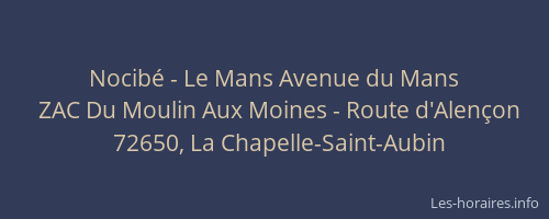 Nocib&eacute; - Le Mans Avenue du Mans
