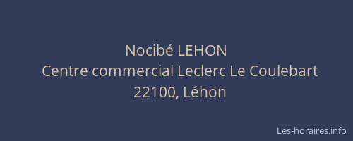 Nocib&eacute; LEHON