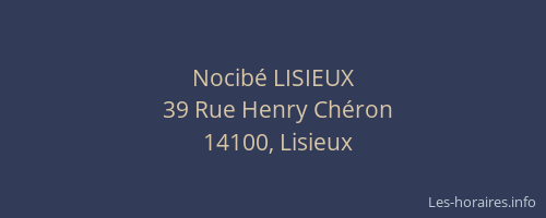 Nocib&eacute; LISIEUX