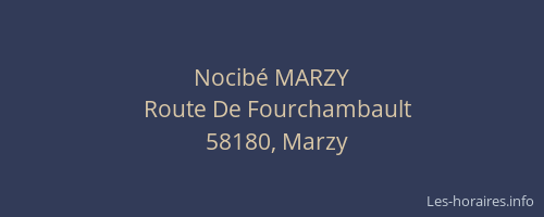 Nocib&eacute; MARZY