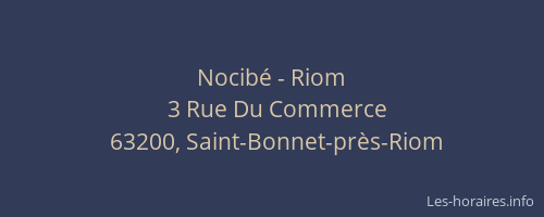 Nocib&eacute; - Riom