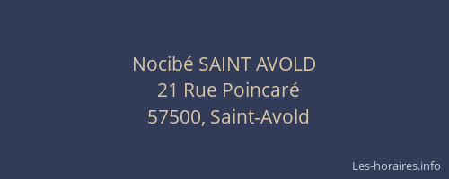 Nocib&eacute; SAINT AVOLD