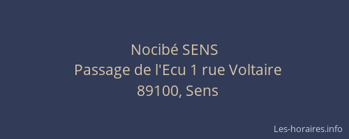Nocib&eacute; SENS