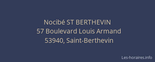 Nocib&eacute; ST BERTHEVIN