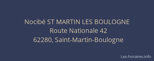 Nocib&eacute; ST MARTIN LES BOULOGNE