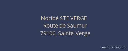Nocib&eacute; STE VERGE
