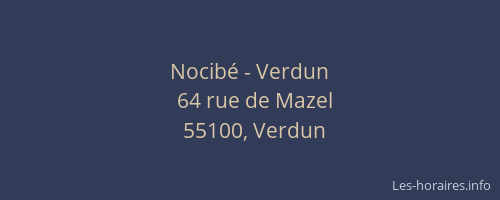 Nocib&eacute; - Verdun
