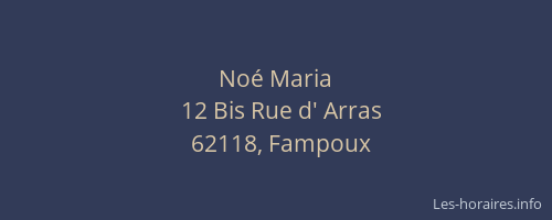 No&eacute; Maria