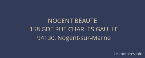NOGENT BEAUTE