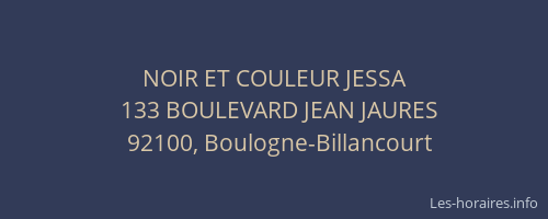 NOIR ET COULEUR JESSA