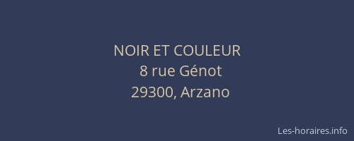 NOIR ET COULEUR