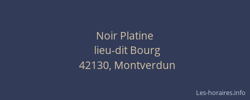 Noir Platine