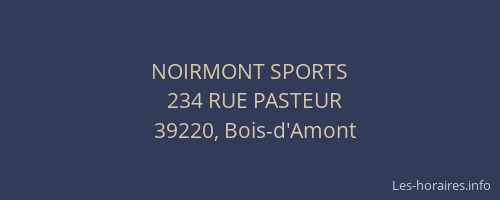 NOIRMONT SPORTS