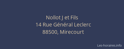 Nollot J et Fils