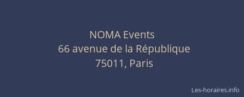 NOMA Events