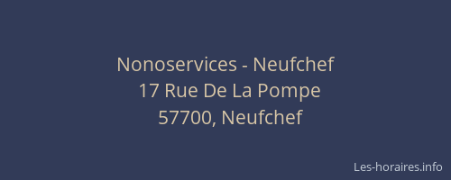 Nonoservices - Neufchef