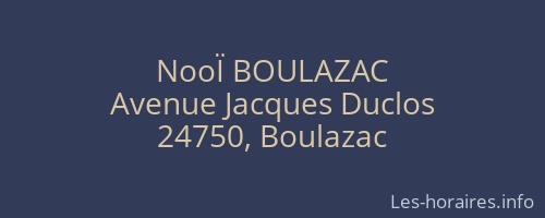 NooÏ BOULAZAC