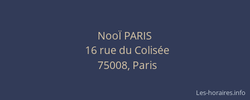 NooÏ PARIS