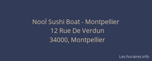 NooÏ Sushi Boat - Montpellier
