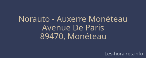 Norauto - Auxerre Monéteau