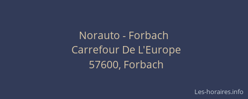 Norauto - Forbach
