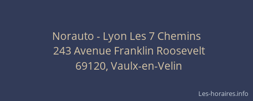 Norauto - Lyon Les 7 Chemins