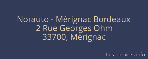 Norauto - Mérignac Bordeaux