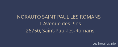 NORAUTO SAINT PAUL LES ROMANS