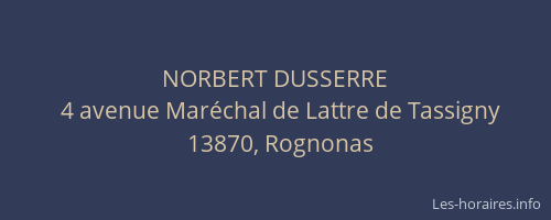 NORBERT DUSSERRE