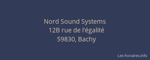 Nord Sound Systems