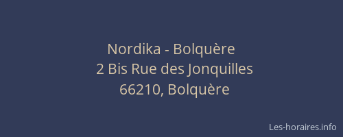 Nordika - Bolqu&egrave;re