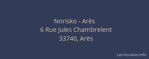 Norisko - Ar&egrave;s