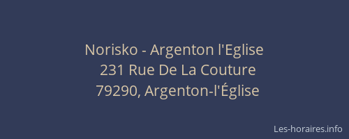 Norisko - Argenton l'Eglise
