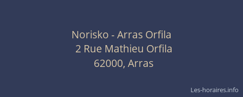 Norisko - Arras Orfila