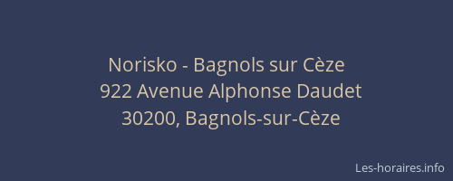 Norisko - Bagnols sur C&egrave;ze