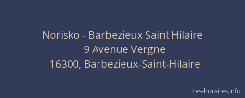 Norisko - Barbezieux Saint Hilaire