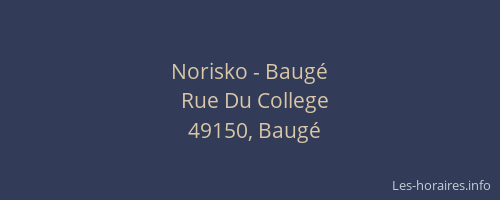 Norisko - Baugé