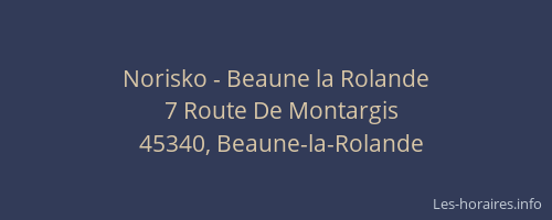 Norisko - Beaune la Rolande
