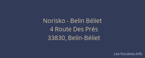 Norisko - Belin Béliet