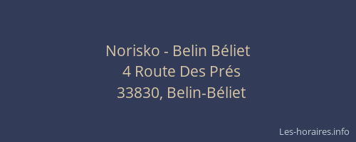 Norisko - Belin B&eacute;liet